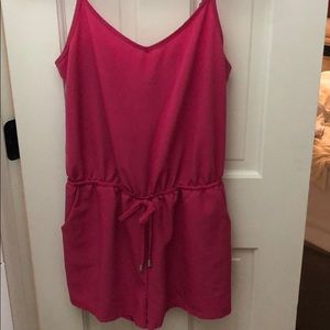 Pink Sleeveless Romper